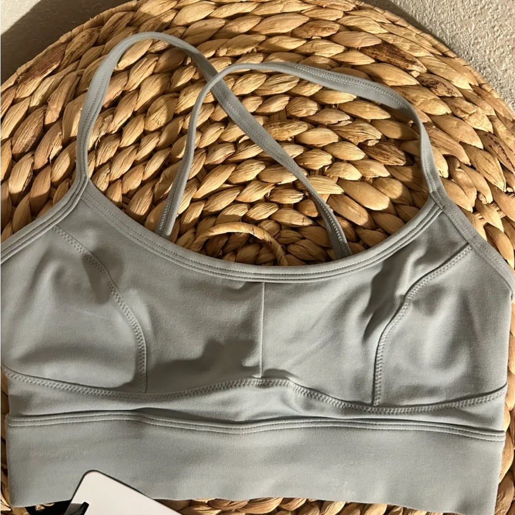 Varley Light Gray Sports Bra